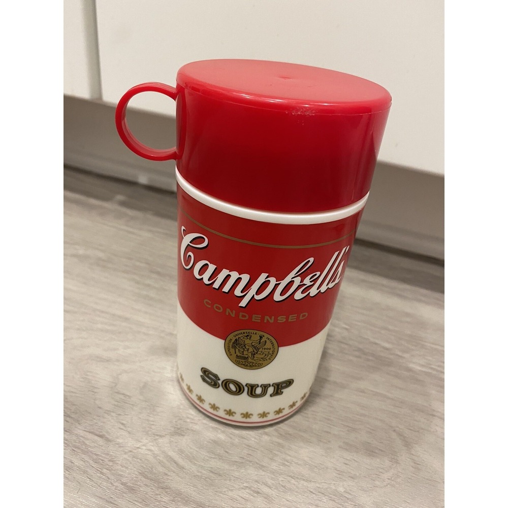 1998 Vintage Campbell's Soup Can-Tainer Insulated Hot‎ Food thermos Container